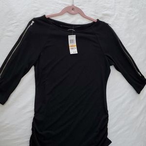 INC top with 3/4 sleeves and working zippers. Sz.S